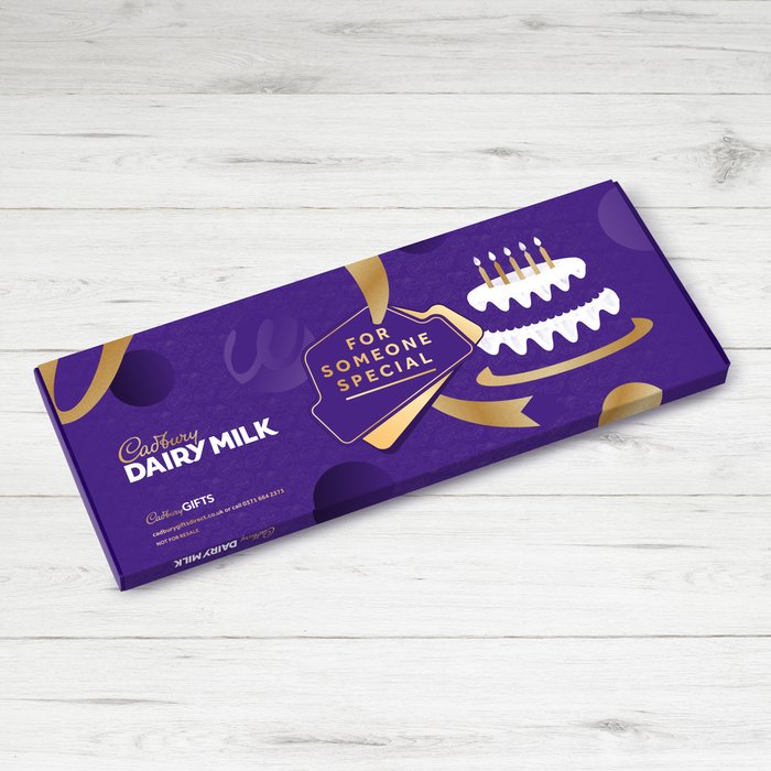 Giant Cadbury Birthday Dairy Milk Chocolate Bar (850g) Moonpig